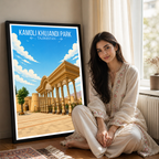 Kamoli Khujandi Park - Tajikistan - Travel Poster Print Modern Style Wall Art