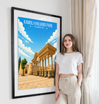 Kamoli Khujandi Park - Tajikistan - Travel Poster Print Modern Style Wall Art