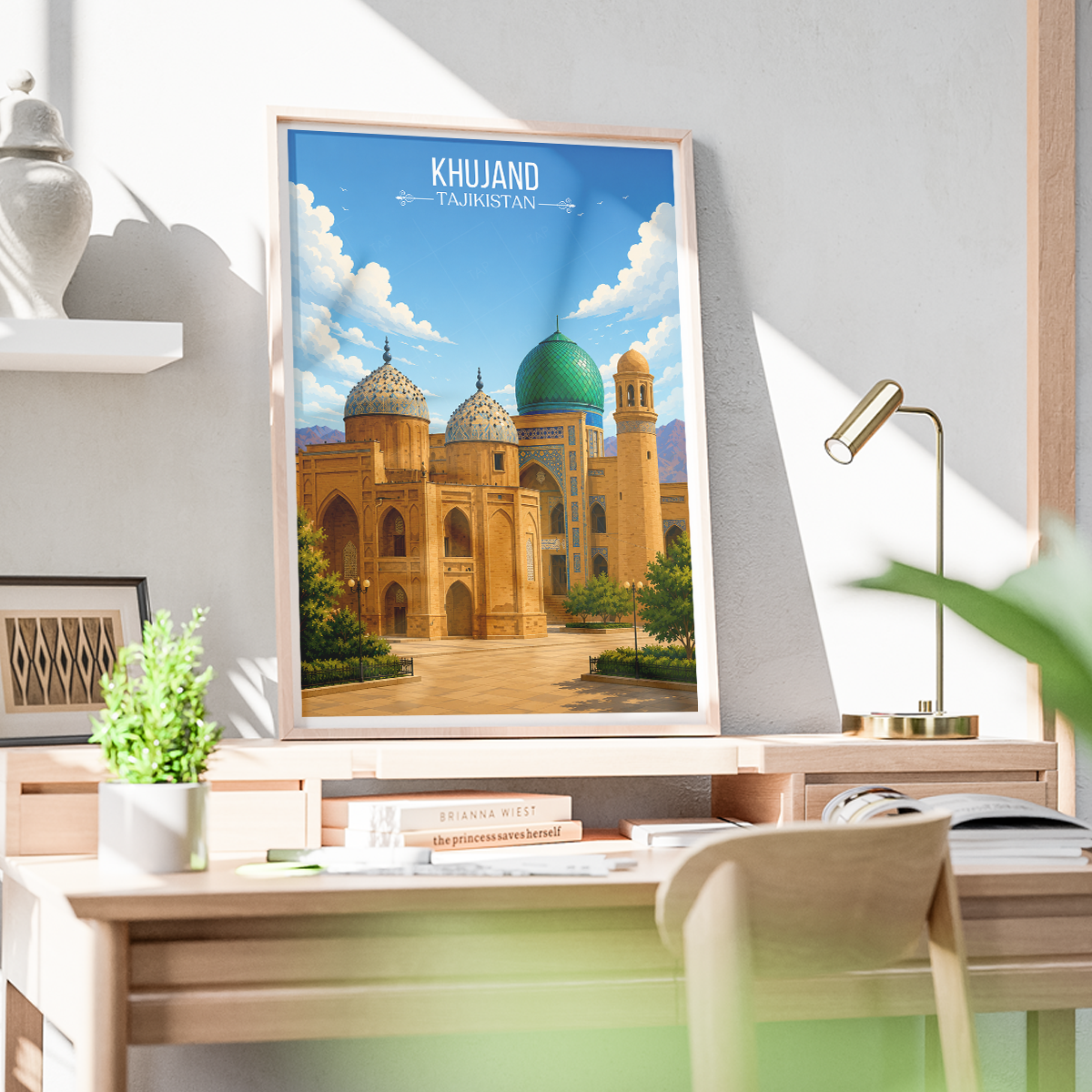 Khujand - Tajikistan - Travel Poster Print Modern Style Wall Art