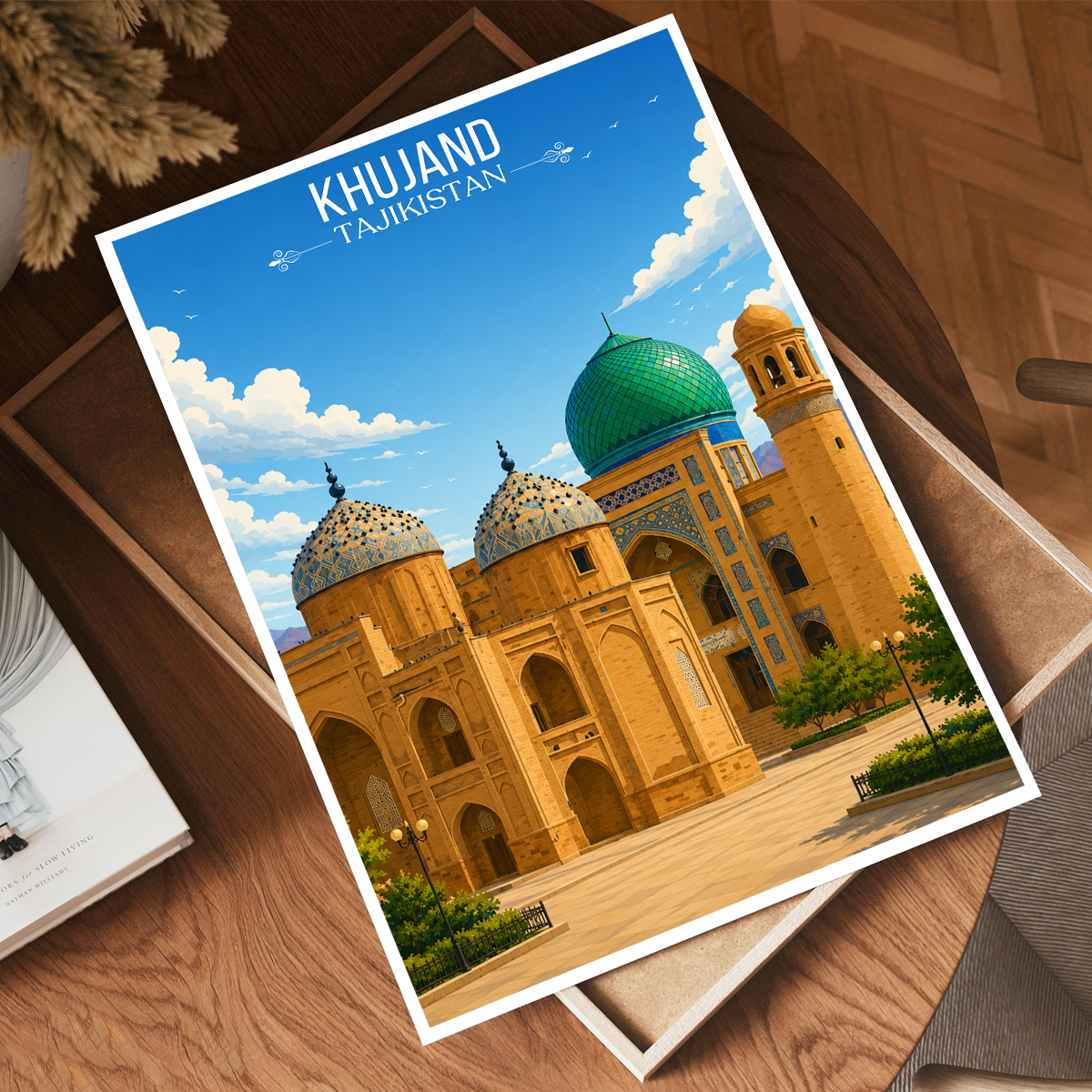 Khujand - Tajikistan - Travel Poster Print Modern Style Wall Art