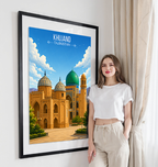 Khujand - Tajikistan - Travel Poster Print Modern Style Wall Art