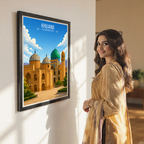 Khujand - Tajikistan - Travel Poster Print Modern Style Wall Art