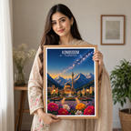 Konibodom - Tajikistan - Travel Poster Print Modern Style Wall Art