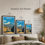 Pamir Highway - Tajikistan - Travel Poster Print Modern Style Wall Art