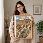 Pamirs - Tajikistan - Travel Poster Print Modern Style Wall Art