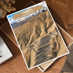 Pamirs - Tajikistan - Travel Poster Print Modern Style Wall Art