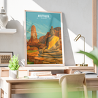 Ayutthaya - Thailand - Travel Poster Vintage Style Wall Art Print - Art Print - Travel Art Poster