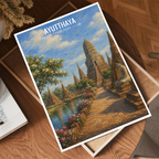 Ayutthaya - Thailand - Travel Poster Vintage Style Wall Art Print - Art Print - Travel Art Poster