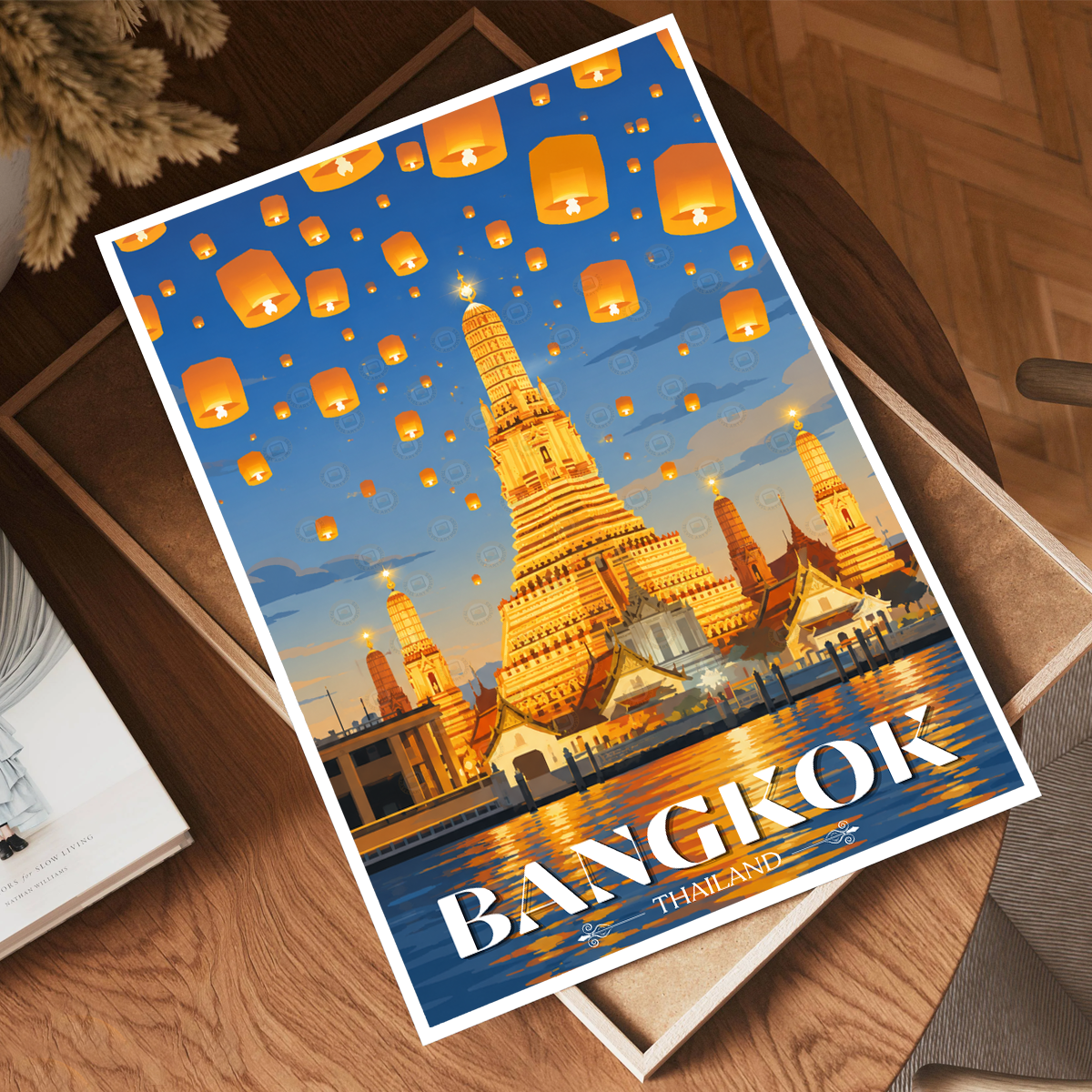 Bangkok - Thailand - Travel Poster Vintage Style Wall Art Print - Art Print - Travel Art Poster