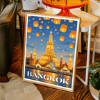 Bangkok - Thailand - Travel Poster Vintage Style Wall Art Print - Art Print - Travel Art Poster
