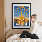 Bangkok - Thailand - Travel Poster Vintage Style Wall Art Print - Art Print - Travel Art Poster
