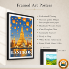 Bangkok - Thailand - Travel Poster Vintage Style Wall Art Print - Art Print - Travel Art Poster