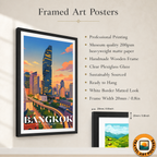Bangkok - Thailand - Travel Poster Vintage Style Wall Art Print - Art Print - Travel Art Poster