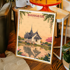 Bangkok - Thailand - Travel Poster Vintage Style Wall Art Print - Art Print - Travel Art Poster