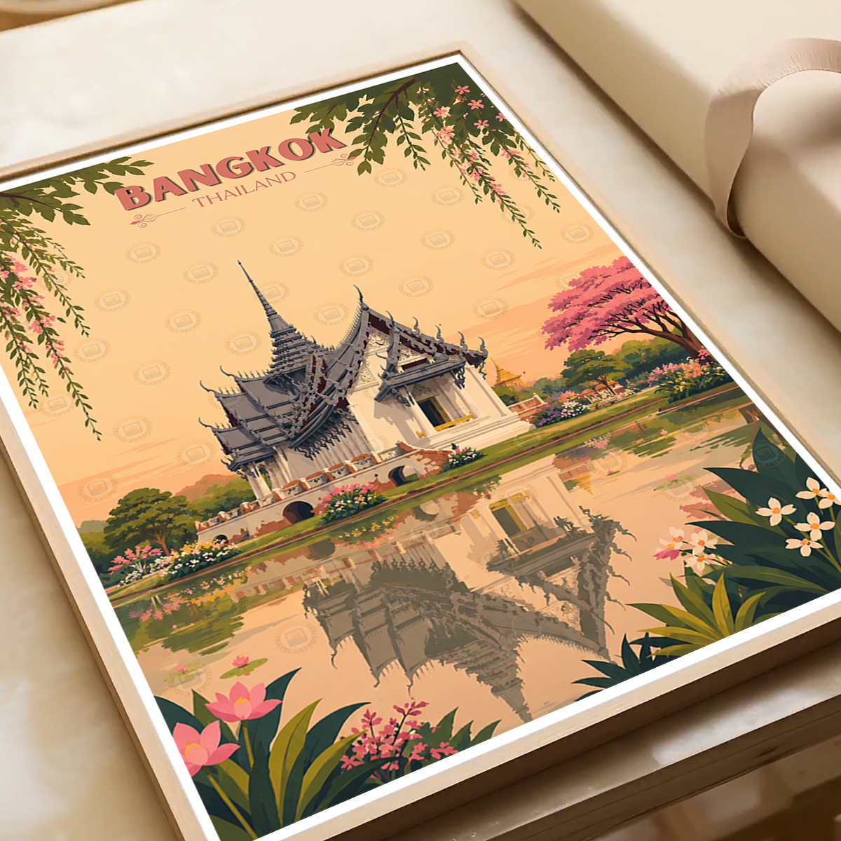 Bangkok - Thailand - Travel Poster Vintage Style Wall Art Print - Art Print - Travel Art Poster