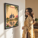 Bangkok - Thailand - Travel Poster Vintage Style Wall Art Print - Art Print - Travel Art Poster