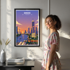 Bangkok - Thailand - Travel Poster Vintage Style Wall Art Print - Art Print - Travel Art Poster
