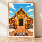 Chiang Mai - Thailand - Travel Poster Vintage Style Wall Art Print - Art Print - Travel Art Poster