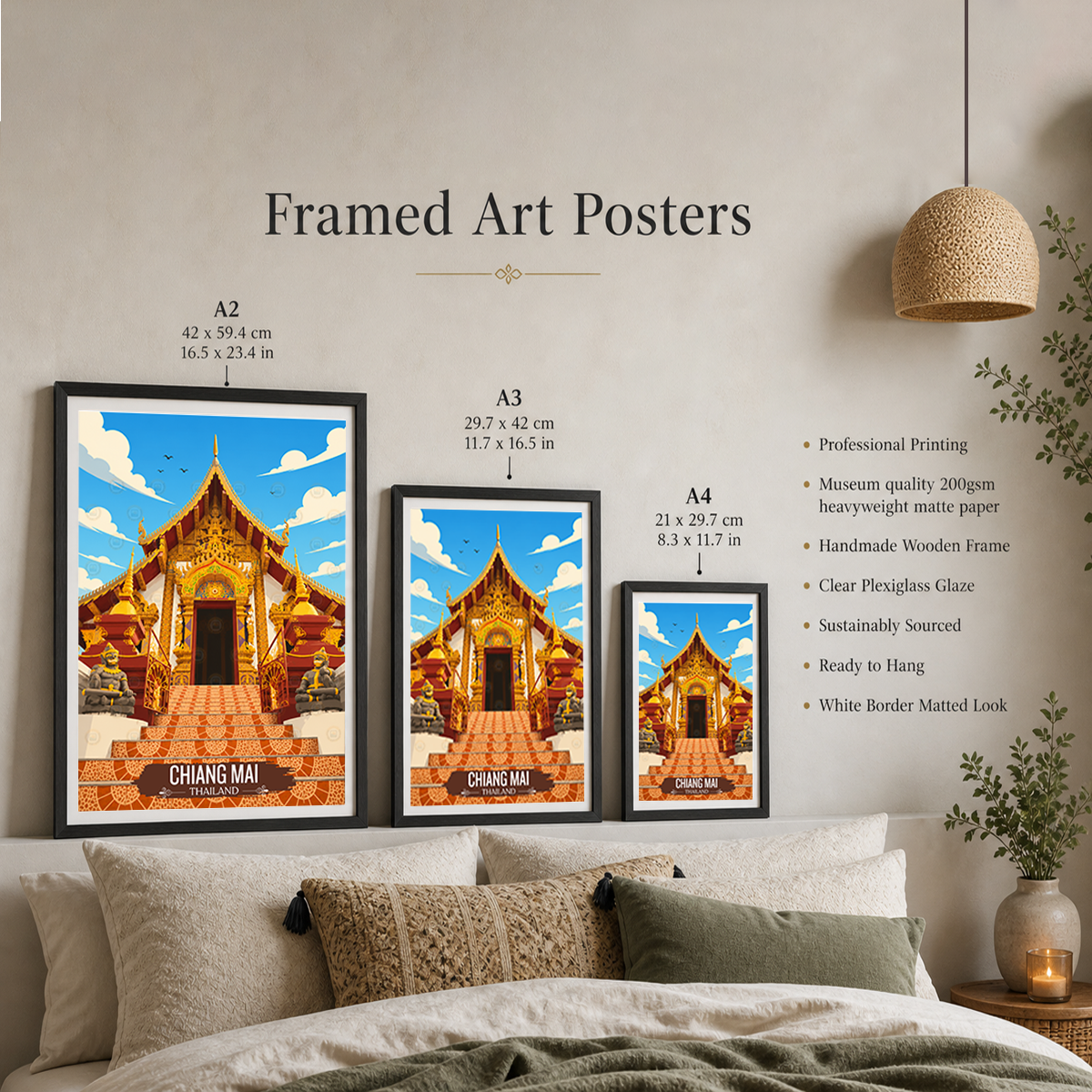 Chiang Mai - Thailand - Travel Poster Vintage Style Wall Art Print - Art Print - Travel Art Poster