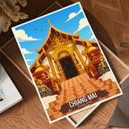 Chiang Mai - Thailand - Travel Poster Vintage Style Wall Art Print - Art Print - Travel Art Poster