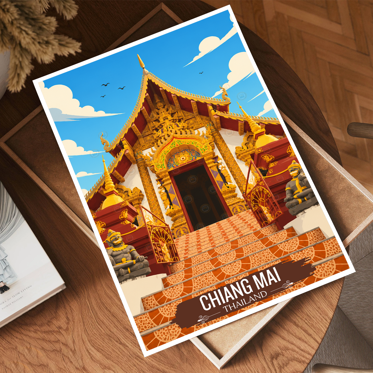 Chiang Mai - Thailand - Travel Poster Vintage Style Wall Art Print - Art Print - Travel Art Poster