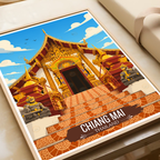 Chiang Mai - Thailand - Travel Poster Vintage Style Wall Art Print - Art Print - Travel Art Poster