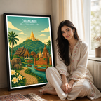 Chiang Mai - Thailand - Travel Poster Vintage Style Wall Art Print - Art Print - Travel Art Poster