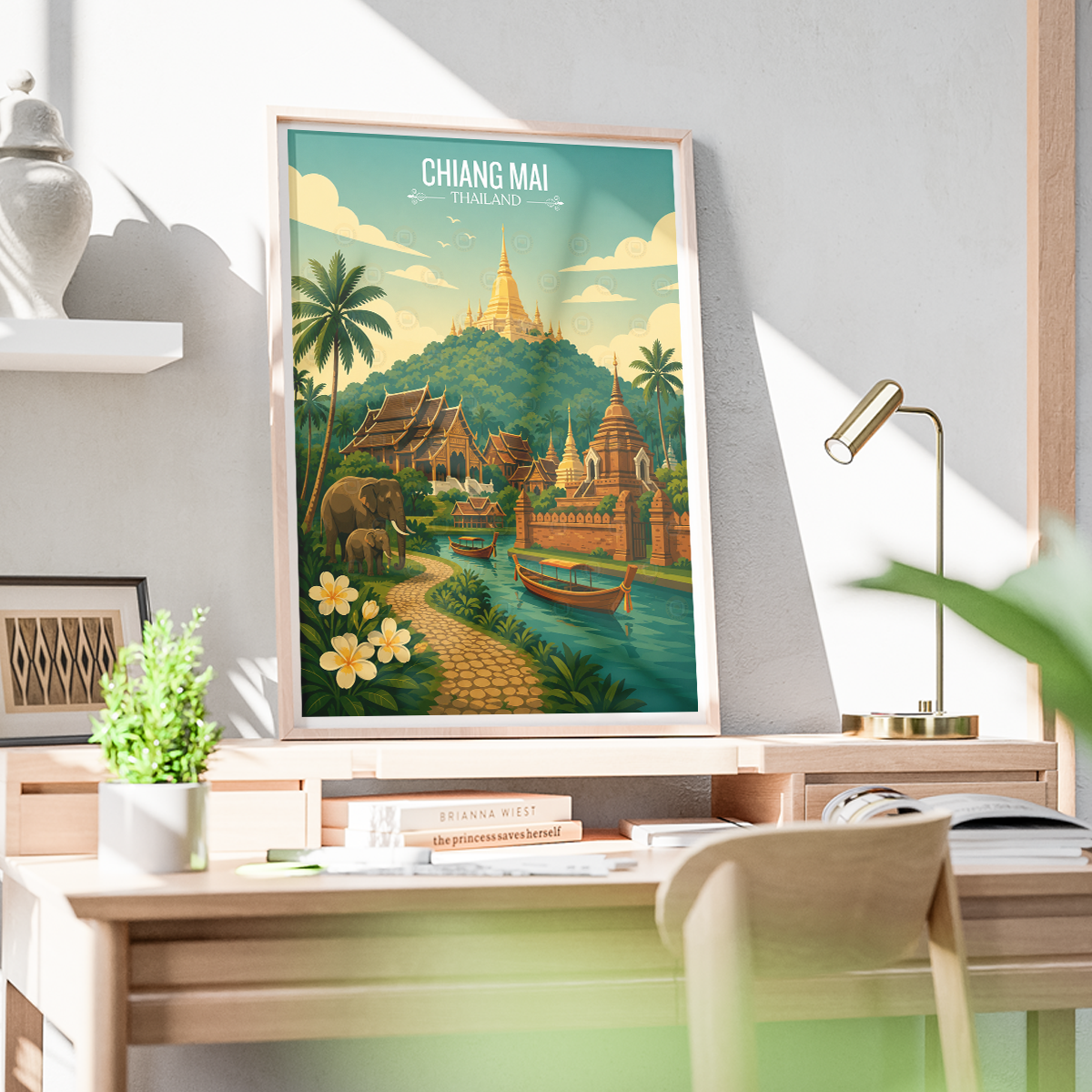 Chiang Mai - Thailand - Travel Poster Vintage Style Wall Art Print - Art Print - Travel Art Poster