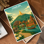 Chiang Mai - Thailand - Travel Poster Vintage Style Wall Art Print - Art Print - Travel Art Poster