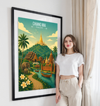 Chiang Mai - Thailand - Travel Poster Vintage Style Wall Art Print - Art Print - Travel Art Poster