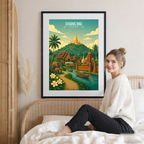 Chiang Mai - Thailand - Travel Poster Vintage Style Wall Art Print - Art Print - Travel Art Poster