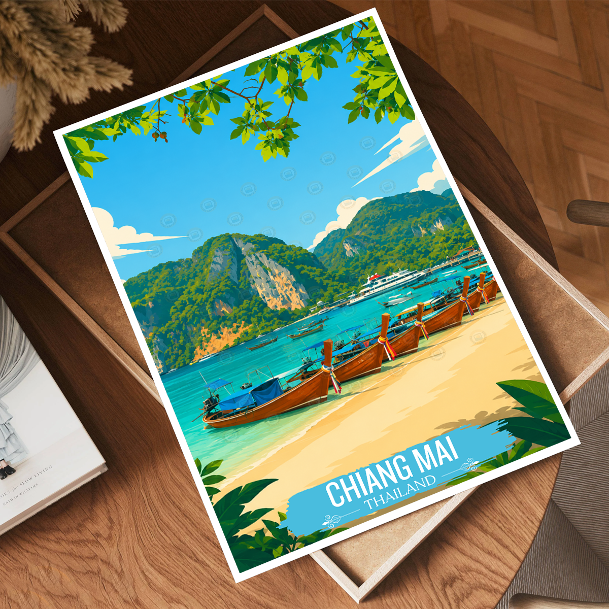 Chiang Mai - Thailand - Travel Poster Vintage Style Wall Art Print - Art Print - Travel Art Poster