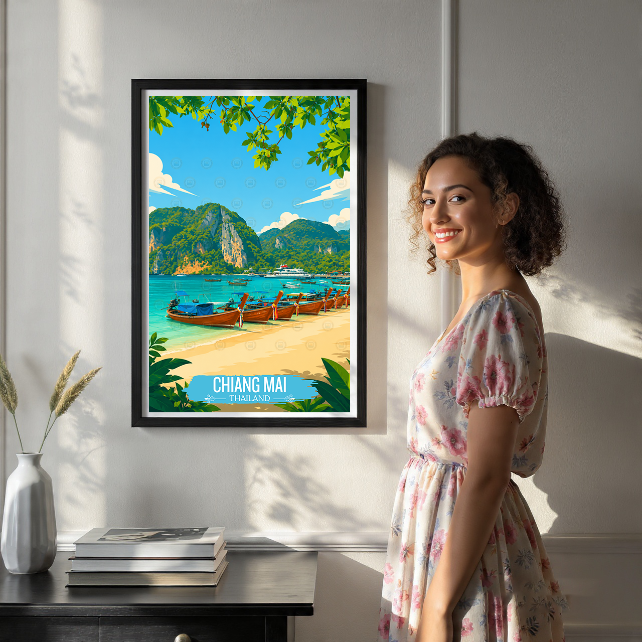 Chiang Mai - Thailand - Travel Poster Vintage Style Wall Art Print - Art Print - Travel Art Poster
