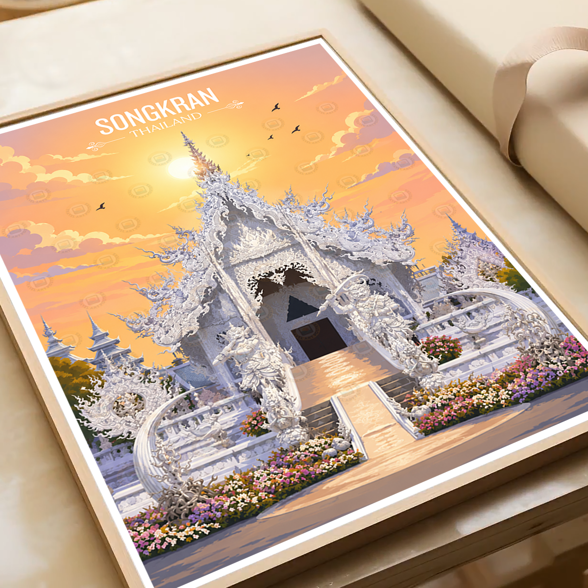 Chiang Rai - Thailand - Travel Poster Vintage Style Wall Art Print - Art Print - Travel Art Poster