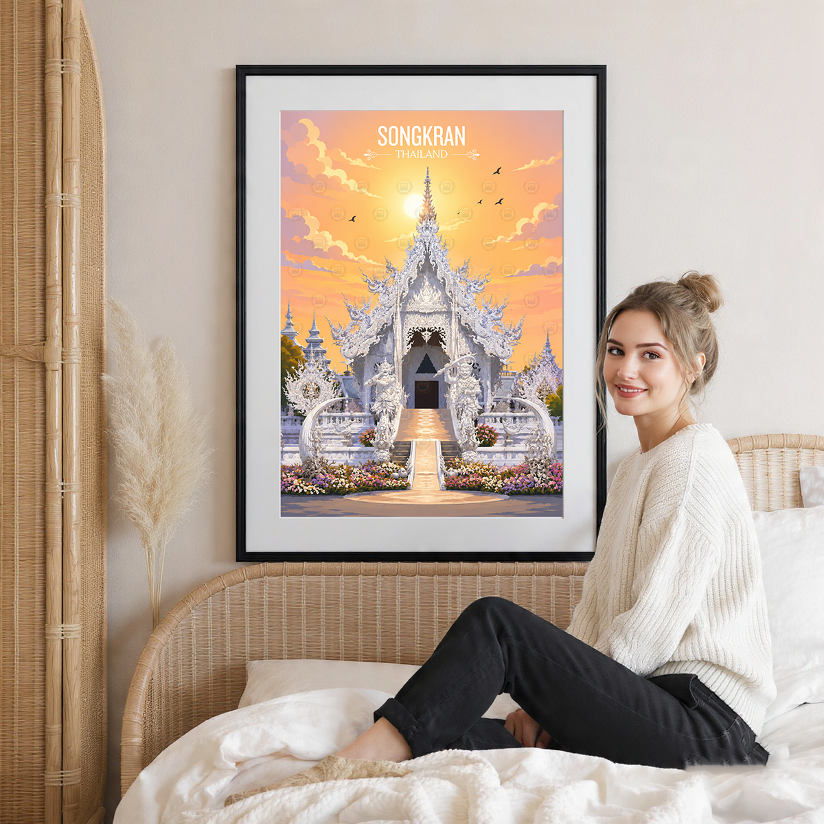 Chiang Rai - Thailand - Travel Poster Vintage Style Wall Art Print - Art Print - Travel Art Poster