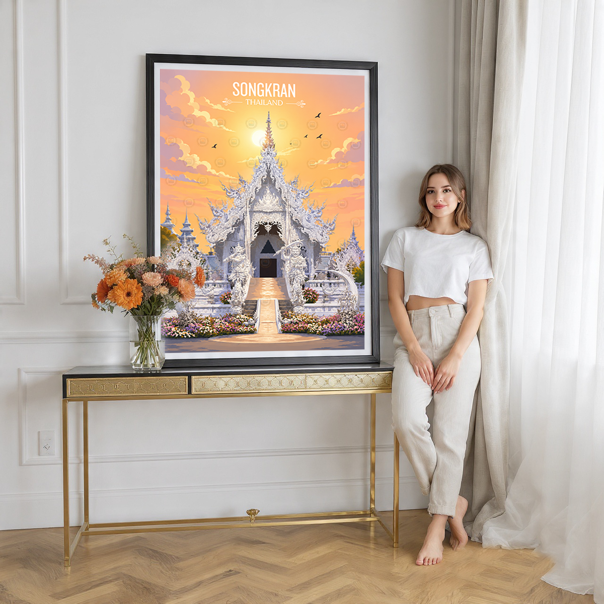 Chiang Rai - Thailand - Travel Poster Vintage Style Wall Art Print - Art Print - Travel Art Poster