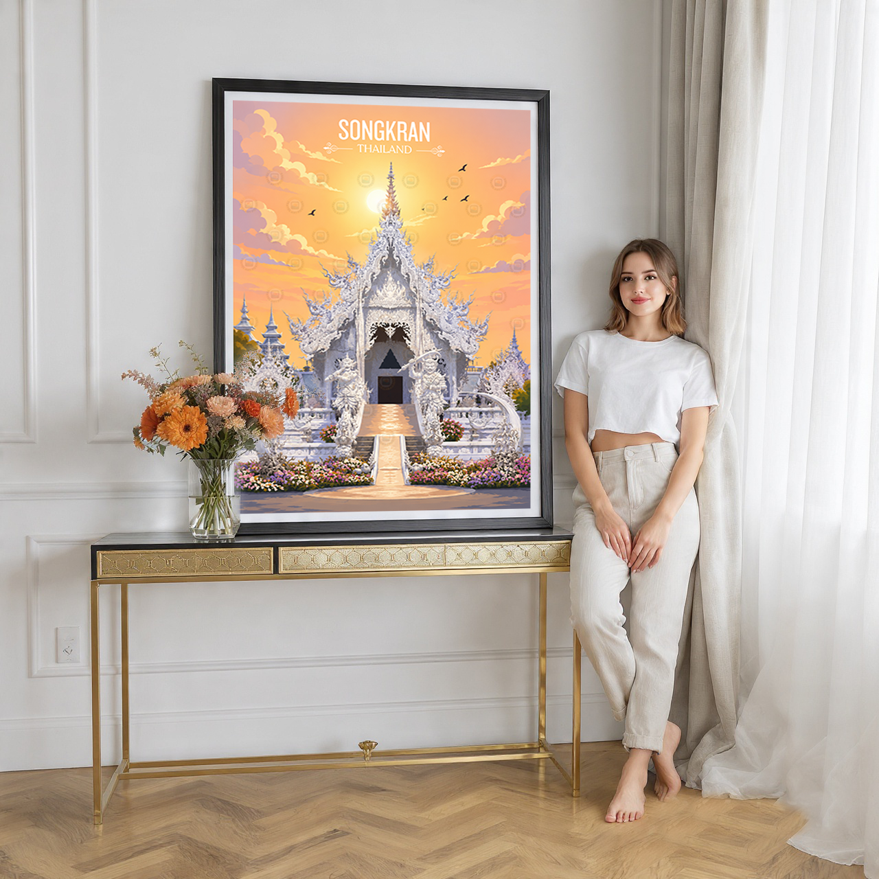 Chiang Rai - Thailand - Travel Poster Vintage Style Wall Art Print - Art Print - Travel Art Poster