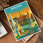 Grand Palace - Thailand - Travel Poster Vintage Style Wall Art Print - Art Print - Travel Art Poster