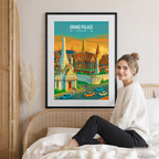 Grand Palace - Thailand - Travel Poster Vintage Style Wall Art Print - Art Print - Travel Art Poster