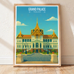 Grand Palace - Thailand - Travel Poster Vintage Style Wall Art Print - Art Print - Travel Art Poster