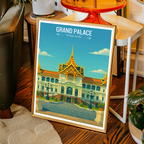 Grand Palace - Thailand - Travel Poster Vintage Style Wall Art Print - Art Print - Travel Art Poster