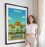 Grand Palace - Thailand - Travel Poster Vintage Style Wall Art Print - Art Print - Travel Art Poster