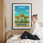 Grand Palace - Thailand - Travel Poster Vintage Style Wall Art Print - Art Print - Travel Art Poster