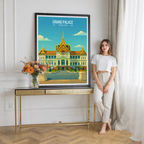 Grand Palace - Thailand - Travel Poster Vintage Style Wall Art Print - Art Print - Travel Art Poster
