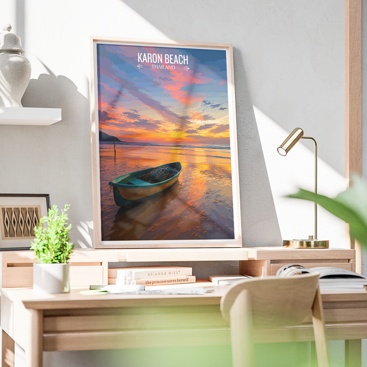 Karon Beach - Thailand - Travel Poster Vintage Style Wall Art Print - Art Print - Travel Art Poster