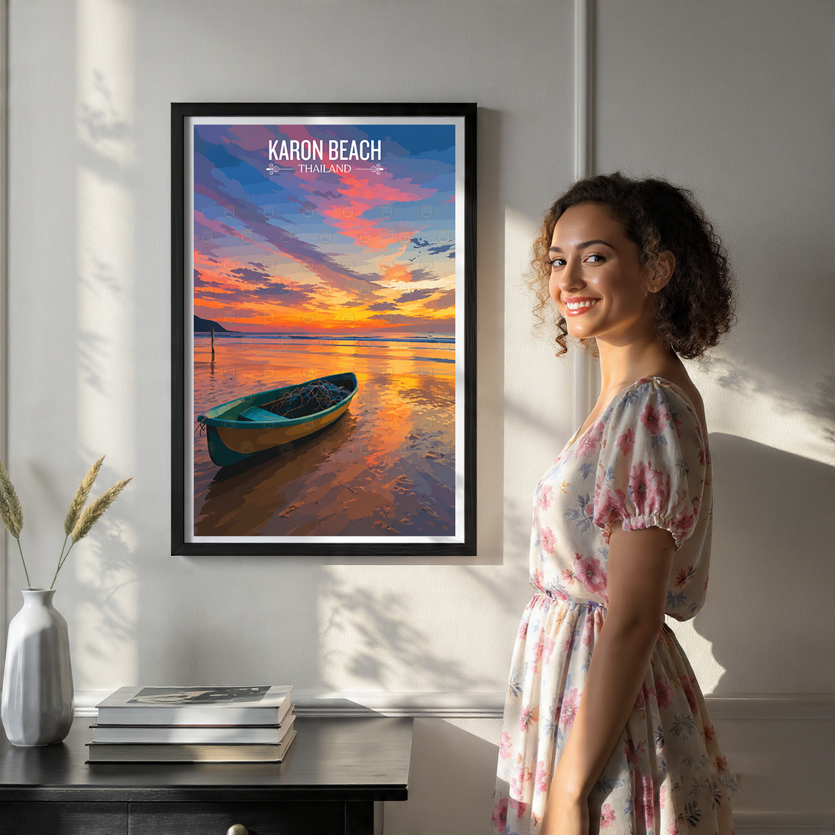 Karon Beach - Thailand - Travel Poster Vintage Style Wall Art Print - Art Print - Travel Art Poster