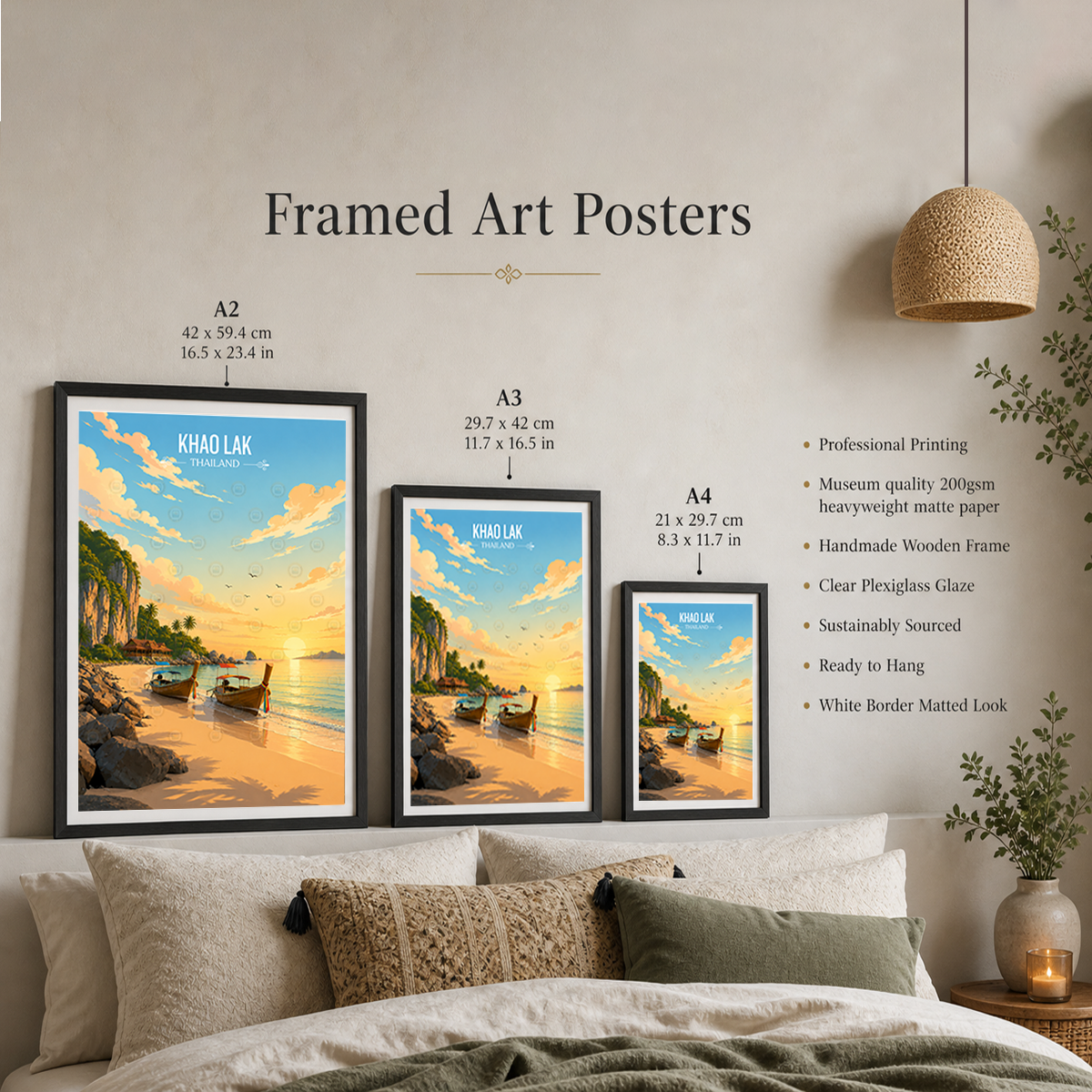 Khao Lak - Thailand - Travel Poster Vintage Style Wall Art Print - Art Print - Travel Art Poster