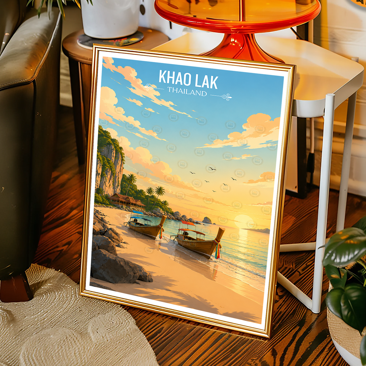 Khao Lak - Thailand - Travel Poster Vintage Style Wall Art Print - Art Print - Travel Art Poster
