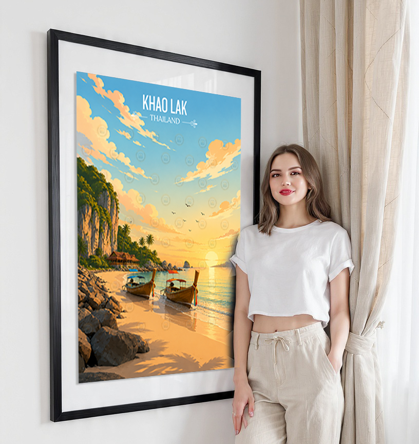 Khao Lak - Thailand - Travel Poster Vintage Style Wall Art Print - Art Print - Travel Art Poster