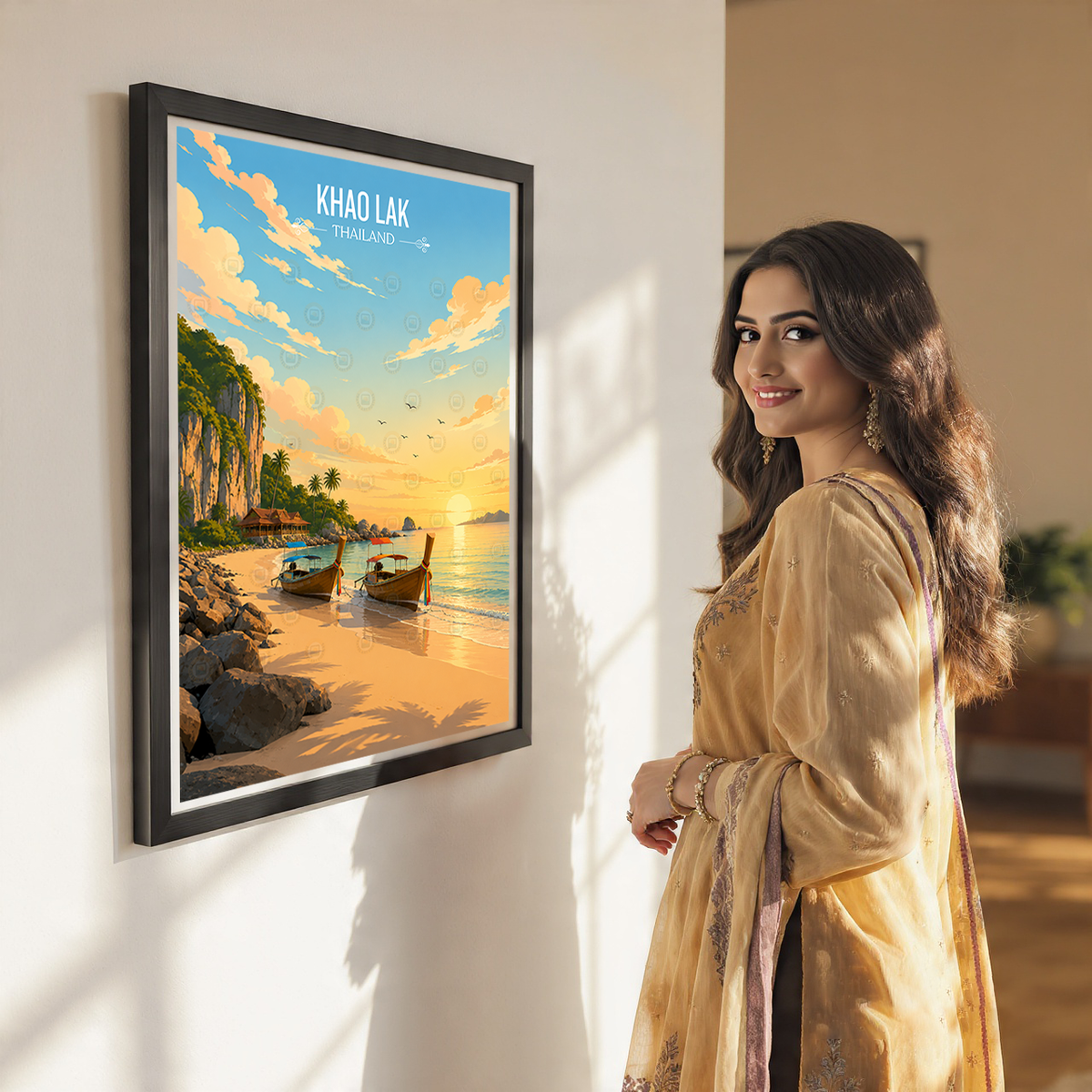Khao Lak - Thailand - Travel Poster Vintage Style Wall Art Print - Art Print - Travel Art Poster
